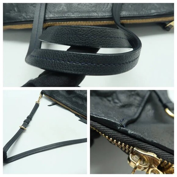 Louis Vuitton Lumineuse Navy Monogram Leather Satchel 1026-041625 - Picture 7 of 12